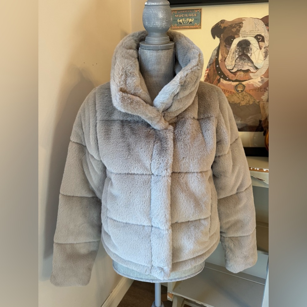 Abercrombie and Fitch Faux Fur Mini Puffer